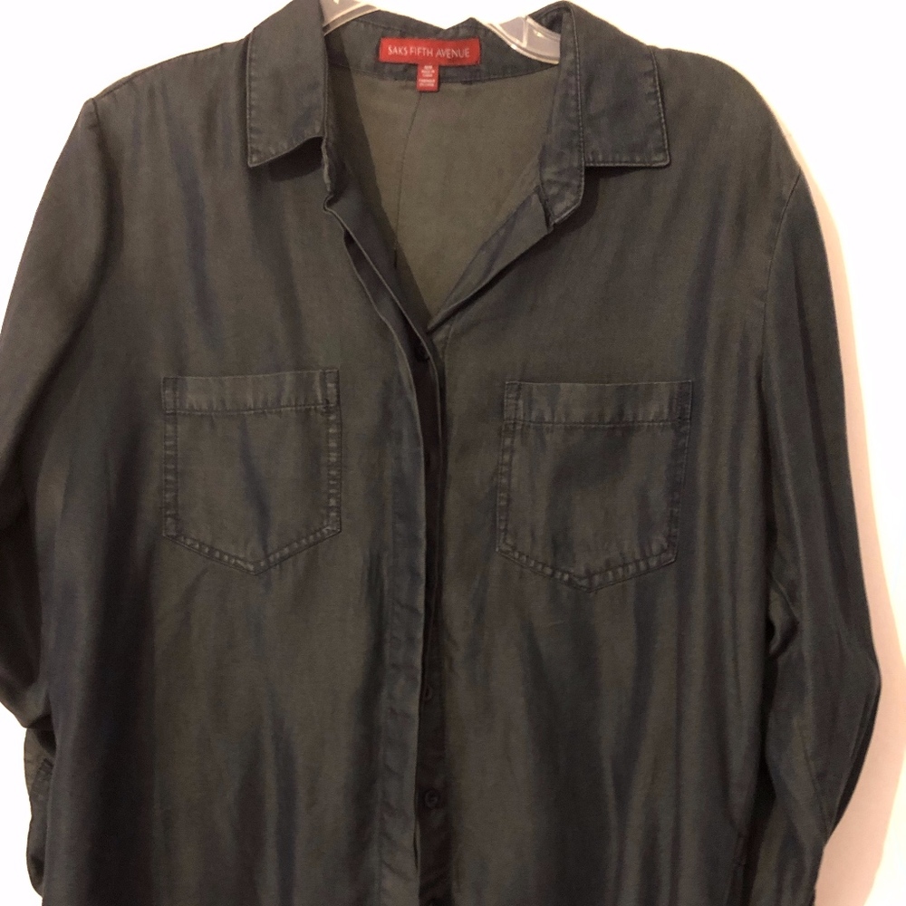 Saks Fifth Avenue Brand Soft Dark Denim shirt